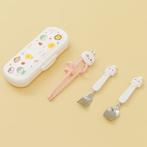 에디슨 프렌즈 아이맞춤 4종 어린이 젓가락 스푼 포크 수저 케이스 세트