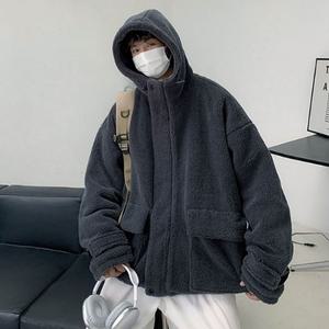 남성 보송한 양털 점퍼 겨울 가벼운 뽀글이 후드점퍼