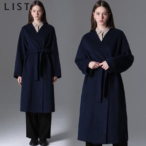[리스트(LIST)] 벨티드 칼라리스 핸드메이드 울코트 (택가격: 428000원)