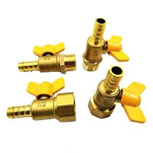 오일 워터 가스 볼 밸브용 황동 암수 파이프 피팅 바브 커넥터, 1/2 인치, 10mm, 1PC