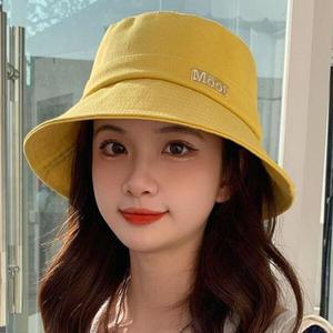 /신상오픈런 파스텔벙거지 빅사이즈 레터링 노란색 여성모자