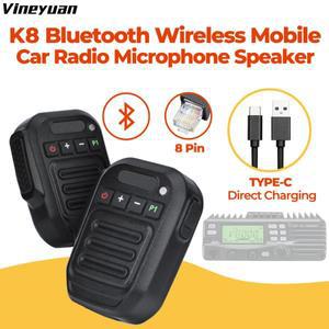 K8 블루투스 무선 모바일 자동차 라디오 마이크 스피커, ICOM IC-2720 IC-V8000 ID-880H 켄우드 TK-7160 TK