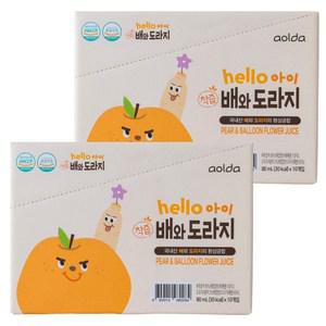 아올다 헬로아이 음료수 당충전 배도라지 80ml 20개
