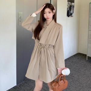 [다잇템] 여성 하프 스트릿패션 야상 벨티드 사파리 자켓