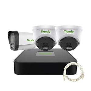 Tiandy 200만화소 2MP IP카메라 자가설치 세트 실내 2대 실외 1대 하드미포함
