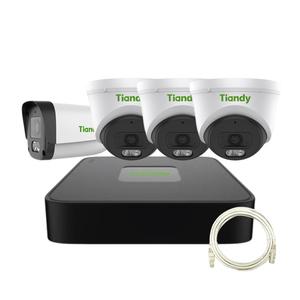 Tiandy 200만화소 2MP IP카메라 자가설치 세트 실내 3대 실외 1대 하드미포함