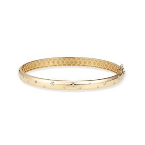 14k 플래닛 랩 다이아몬드 뱅글 팔찌_약17cm