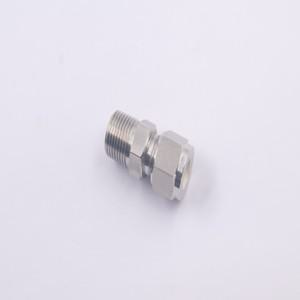 SS-8M0-1-4BT, 튜브 피팅, 보어스루 수 커넥터, 8 mm OD x 1/4 in 남성 NPT, Swagelok 조합 가능