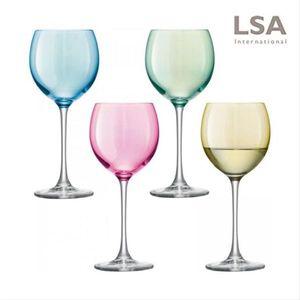 LSA 폴카 와인잔 4P세트 400ml 컬러박스 WE1631C
