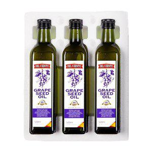 [기타]델비엔토 포도씨유 500ml X 3병 스페인산 프리미엄 오일 식용유 안전포장
