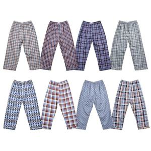 남자 체크 파자마 긴바지 40수 순면 봄 가을 잠옷바지