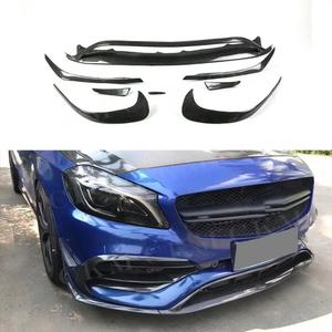 카본 프론트 립 스플리터 바디 키트 벤츠 A 클래스 W176 A200 A250 A45 AM