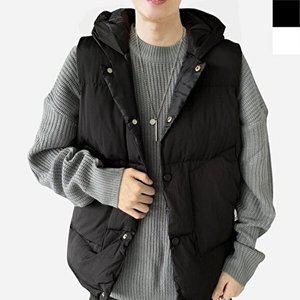 [리빌모아]남자 초경량 아웃도어 후드 웰론 패딩 조끼 DHT-VEP-SN3778997