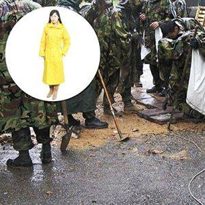 [엄지척]모자 레인코드 판초우 YELLOW 판초이 군대우비 경량우