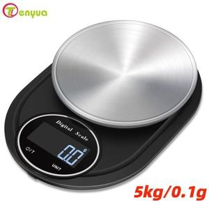 휴대용 주방 무게 균형 5kg 0.1g 정확한 디지털 음식 규모 물 우유 요리 베이킹 저울 7 단위 G Oz LB Mil