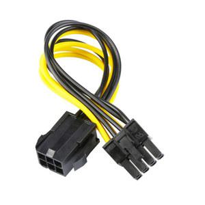 호환 20cm - 8핀 빨간색 전원 드롭용 PCI 케이블 PC 그래픽 PCIE 6핀 검정색 카드 Express 어댑터 30cm