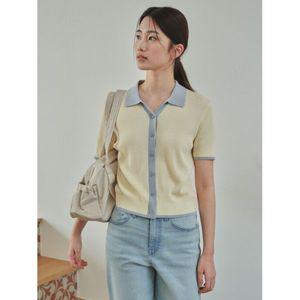 POLHAM 여성) 원더쿨 카라넥 반팔 가디건_PHF2EC2330 558432