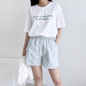 여자 바스락 밴딩 반바지 팬츠 DJW-PTH-SKYI80134-소라