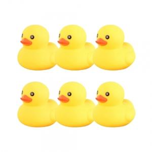h37 오즈토이 목욕놀이 오리 8cm 6p dc099 물놀이 샤워 러버 애착 인형 소프트 덕