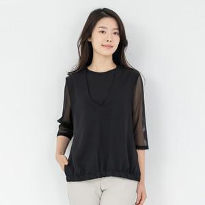 엄마옷 브이넥 옆트임 조끼 VE502217 중년여성의류/50대/60대/마담/빅사이즈/할