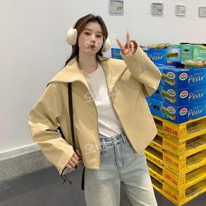여성크롭자켓 봄재킷 아우터 간절기 캐주얼 노란색 데일리 데이트룩 여자