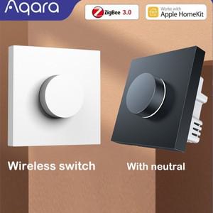 투야 스마트봇Aqara 스마트 로터리 스위치 H1 무선 Zigbee 3 라이트 조광기 중립  제어 없음
