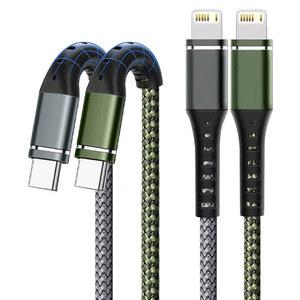 고속 충전 케이블 아이폰 호환 호환 4 3 2 PRO MAX 6 7 8 PLUS 아이패드 호환 BRAIDED 20W TYPE C LIGHTNING 코드 와이어 M 2M 용 USB