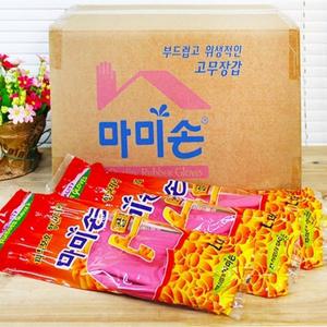 마미손 고무장갑 골드 L 핑크 100켤레