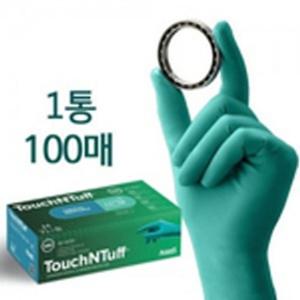 다목적 화학 실험용 고무 안전 장갑 그린 색상 100EA