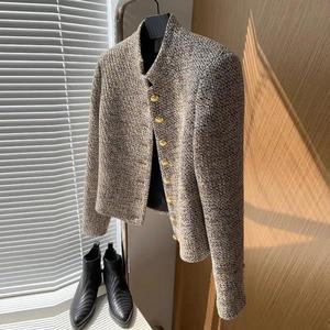 여성숏코트 여자봄코트 A라인 니트 반 아우터 고급스러운 느낌의 루즈한 여성 숏 재킷 다용도  버전 숙녀