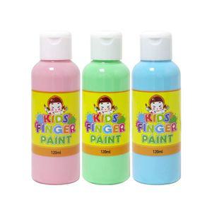 키즈 핑거페인트 파스텔 컬러 120ml 3색 세트 미술놀이 페인팅 놀이용 어린이 물감