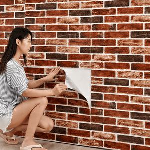 폼블럭 벽지 셀프 인테리어 시트지 부착식 원목 모양 패턴