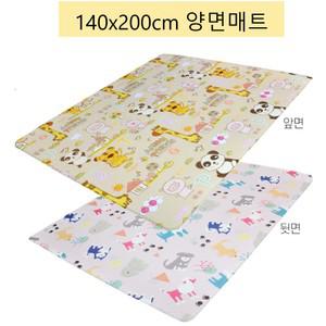 남자아동방 쿠션매트 층간소음방지 140x200 양면 동물친구들 놀이방매트 거실