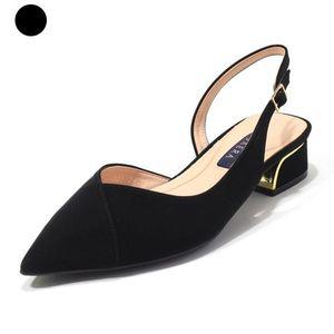 [갤러리아] 세라 백화점전용 여성 수제화 사틴 펌프스 슬링백힐 S24G005 검정 3CM
