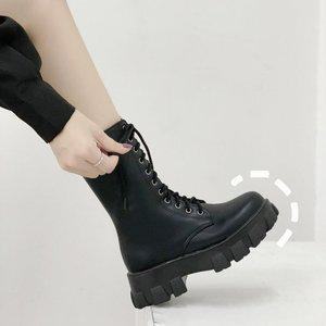 어글리아웃솔 레이스업워커 부츠 미들워커 키높이 (WFHQA0V)