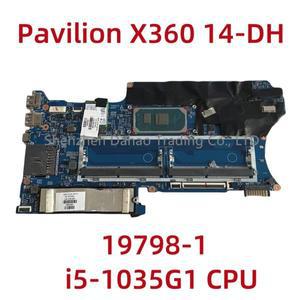 HP Pavilion X360 14-DH 노트북 마더보드, SRGKG i5-1035G1 CPU L87921-001, 19798-1
