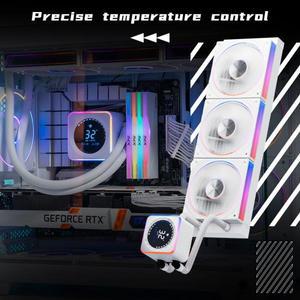Jungle Leopard AstroBeat PC 컴퓨터 CPU 수냉식 쿨러 360 라디에이터 1700 핀 AM5 플랫폼 디지털 온도