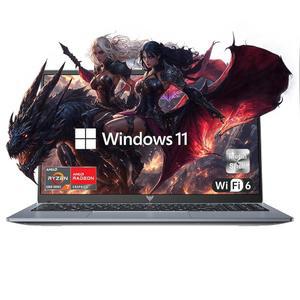 MALLRACE 노트북 컴퓨터 15.6인치 FHD 디스플레이 AMD Ryzen 7 5825U 프로세서(8C/16T 4.5Hz) 16GB DDR4x2