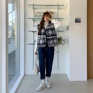 [셀러허브 패션]여자 덤블 리버시블 양털 크리스마스 V넥 조끼