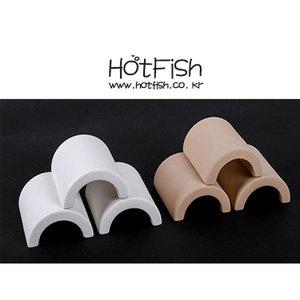 핫피쉬세라믹 미니 기왓장 -1P- 갈색 새우 열대어 놀이터