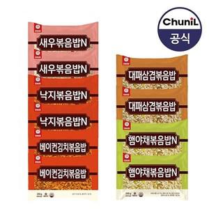 천일식품 인기볶음밥250g 5종 낙지,새우,대패삼겹,베이컨,햄야채 (각2봉,총10봉)