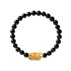24K 순금 재물운 비휴 오닉스 6mm 팔찌 3.75g (1돈)