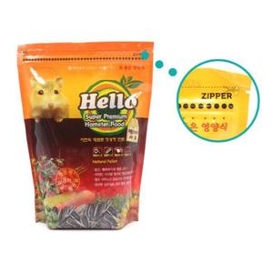 국산 지퍼백 햄스터사료 1.1Kg 소동물 설치류 기니피그 주식 먹이 무방부제 밥
