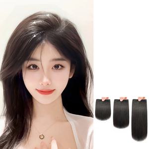 키라비 헤어뽕 셀프 붙임 머리 옆머리 볼륨 UP 여자 부분 가발 인모 헤어 피스 DF01