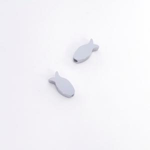 써지컬스틸 관통형 심플 양면 물고기 펜던트 악세사리 부자재