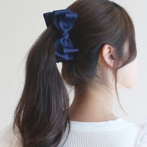 예쁜 리본 바나나핀 올림머리 반묶음 포인트 머리핀 왕리본 집게삔