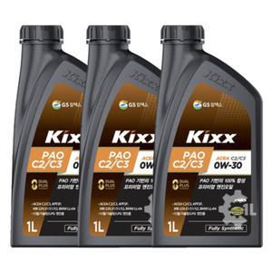 GS 킥스 파오 엔진오일 C2/C3 0W30 1L x3개
