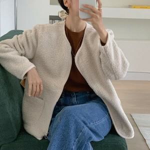[하프클럽/다잇템]여자 집업 FUR 주머니 빅사이즈 덤블 FW 자켓