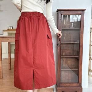 [하프클럽/]빅사이즈 카고치마 허리밴딩 a라인 롱스커트