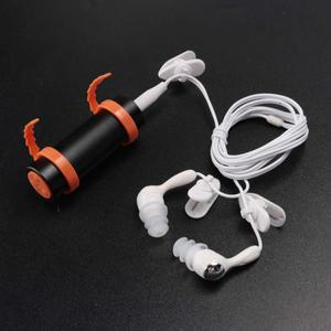 방수 USB MP3 플레이어, 수영 다이빙 서핑, 블랙 헤드셋, FM 라디오, 4GB
